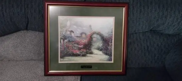 FRAMED 18.5x 20.5 THOMAS KINKADE PICTURE - $20