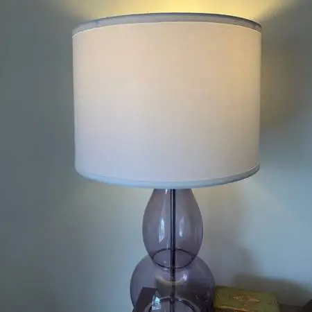 Vintage style bulb lamps with purple glass (2)
