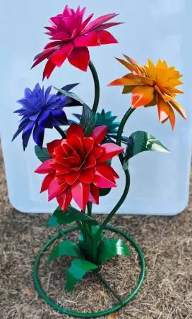 Yard Art 5 Star Rose Colorful Flower