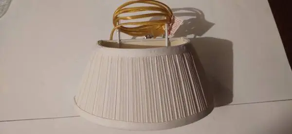 LOWER PRICE: Like New: Bed Lamp Hooks To Top of Headboard. Ivory Color