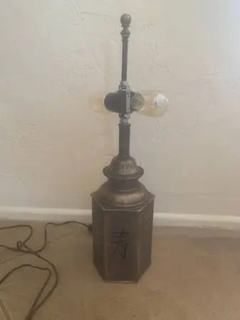 Vintage Chinese Tea Caddy Lamp