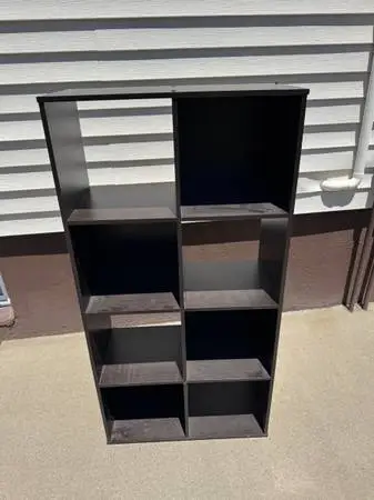 Household Wooden Bookcase Cubbies Table