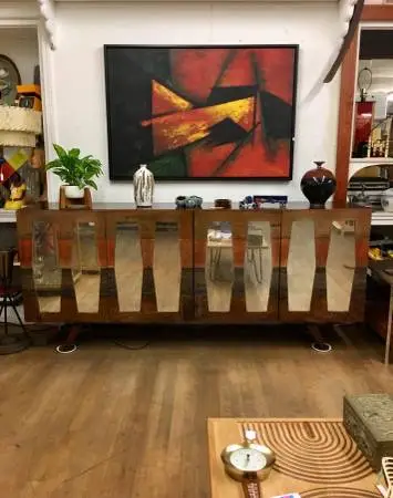 Large Vintage Abstract Painting