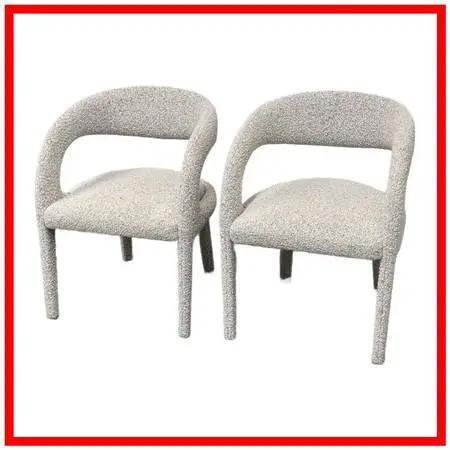 Fours Hands Hawkins Bouclé Armchairs, Pair