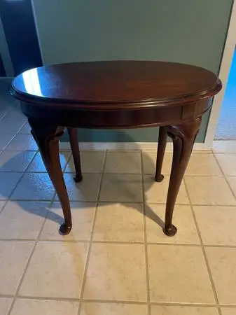 Small oval side table