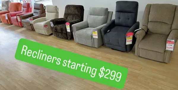 Recliners, Rockers, and accent chairs on Sale!