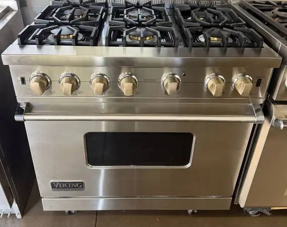 VIKING 36”WIDE ALL GAS RANGE STOVE STAINLESS STEEL