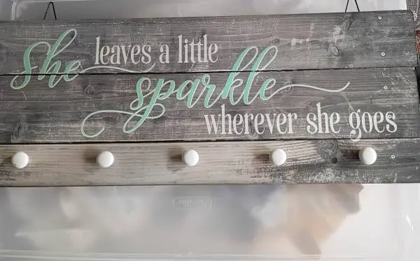 Wooden She Leaves a Little Sparkle Wherever She Goes Wood Sign