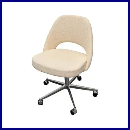 Eero Saarinen For Knoll Executive Office Chair, Pearl Boucle