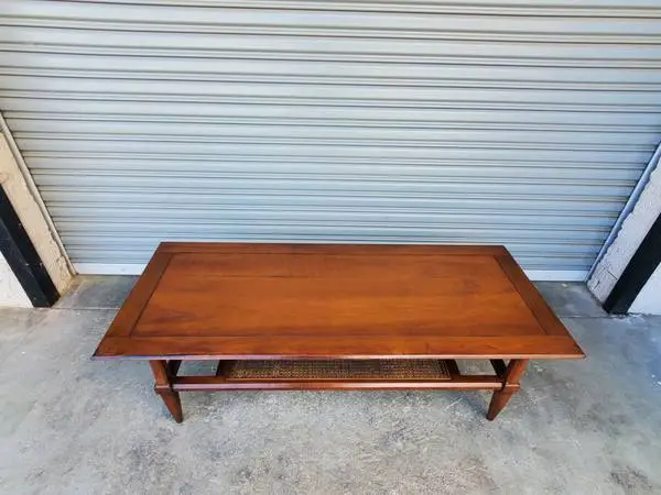 vintage walnut coffee table