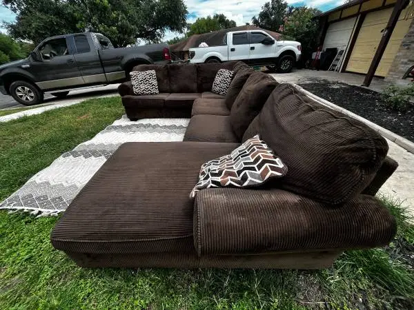 Chocolate Sectional Sofa Set **DELIVERY AVAILABLE**