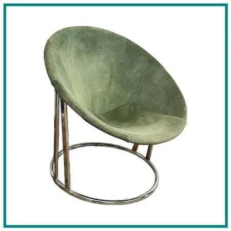 Lusch & Co. Balloon Sling Chair, Forest Green Suede