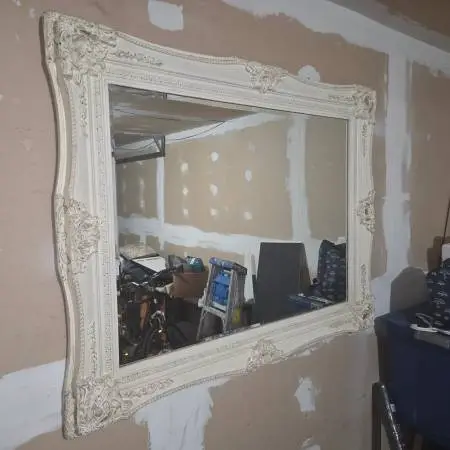 Real wood antique mirror