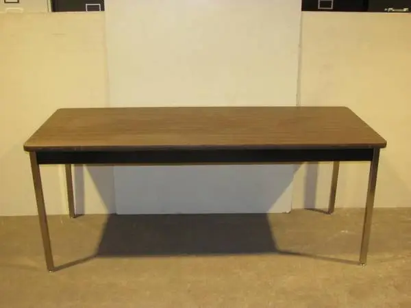 Brown laminate top utility table or desk 72 x 30 top (2, price EACH)