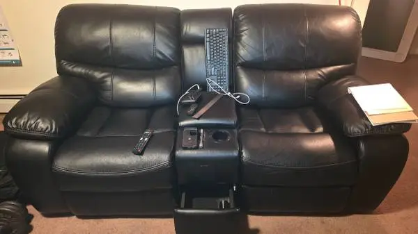 BLACK SOFA FOR SALE (Faux Leather)
