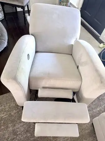 Luxury Motorized Reclining Rocking Chair Glider + Gliding Ottoman