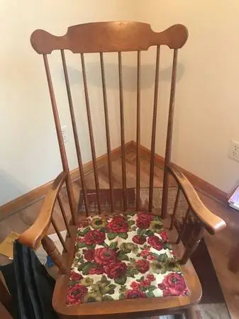 Tall Back Wood Rocking Chair