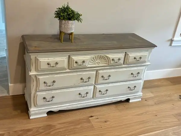 Bureau 56” wide 18” deep and 30” tall