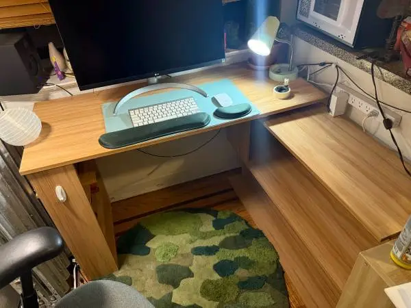 L-Shape Wooden Credenza Desk