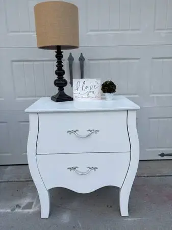 Solid wood white nightstand (just one)