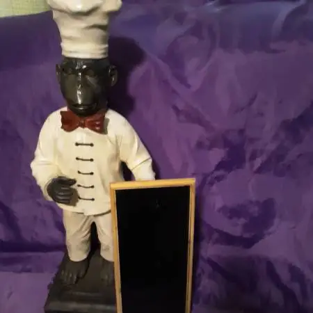Monkey Chef With Chalk Menu Board/OBO