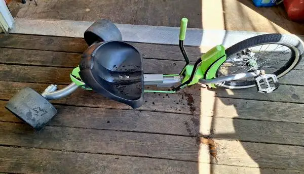 Green Machine drifting trike, metal frame