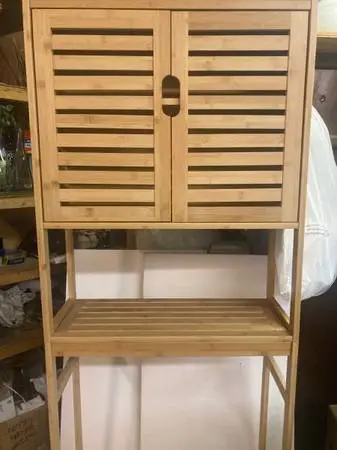 Bamboo Freestanding Over The Toilet Storage
