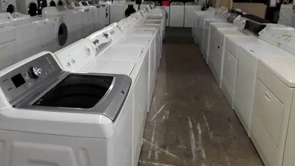 Washer, dryer, refrigerator, stove units