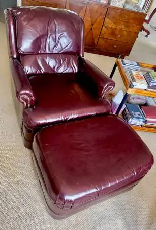 Reduced - HANCOCK & MOORE - 100% Leather recliner lounge chair