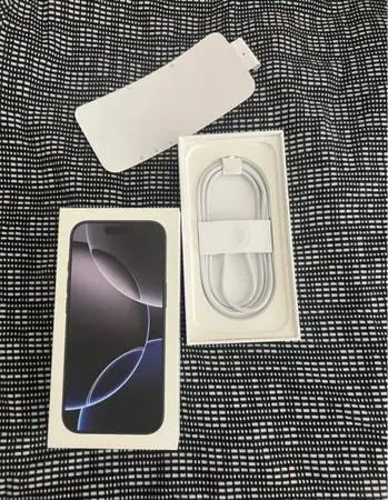 Apple iPhone 16 Pro Max Empty Box With USB-C Cable & Papers Black Or White