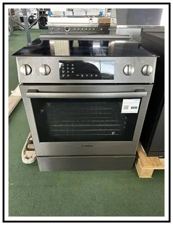 Bosch 800 Series 30″ Black Stainless Steel Slide In Electric Range