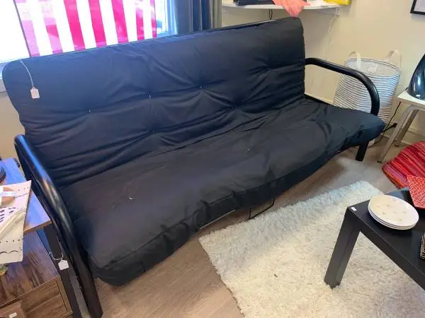 Full Size Black Metal Folding FUTON - Like NEW