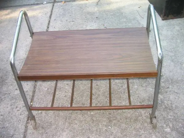 Mid-Century Vintage TV Cart