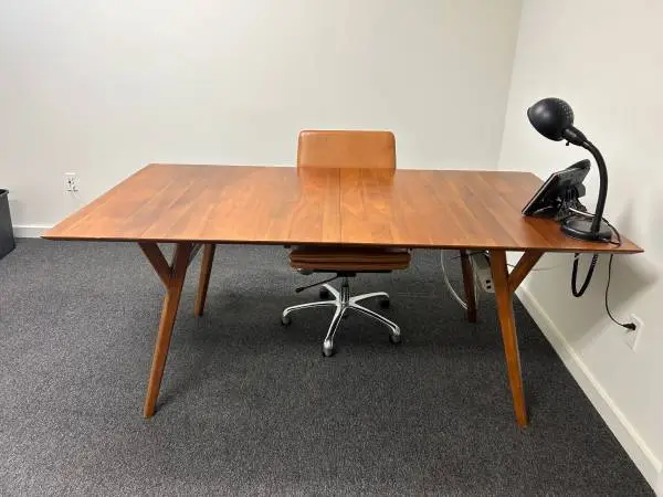 72 Mid-Century Modern Wood Dining Table or Desk