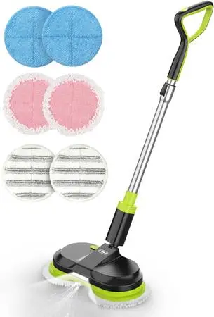 Cordless Electric Mop, Dual Spin Mops for Floor Cleaning, Rechargeable