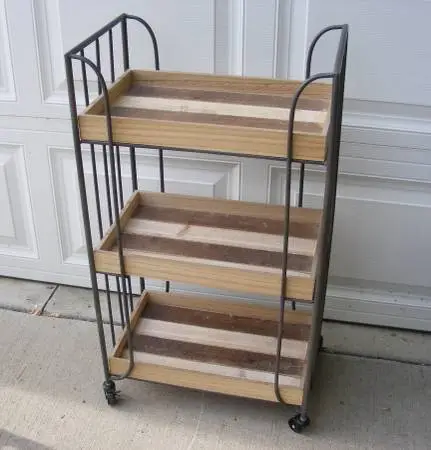 Cute 3-shelf rolling storage unit