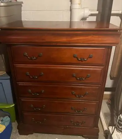 Solid Mahogany Tall Dresser