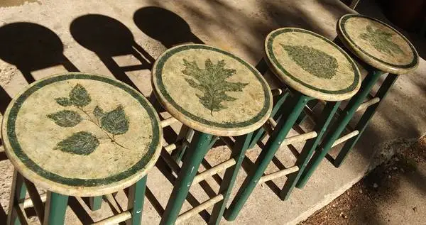 Hand painted 24” Bar Stools