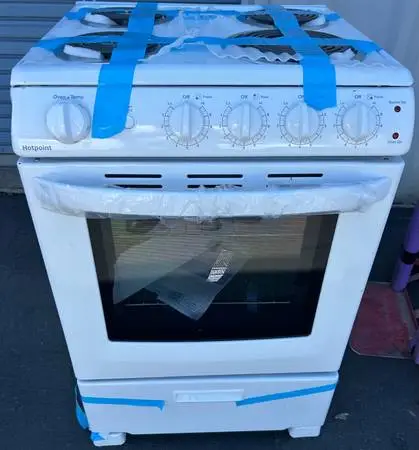 New White Hot Point Electric Stove 24” Width