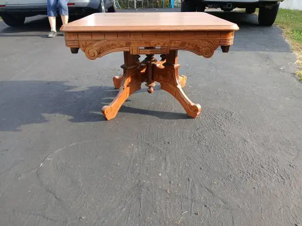 Antique Victorian Eastlake Parlor Table Coffee Table