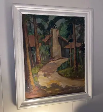 Louisiana Artist Oil painting 1950s