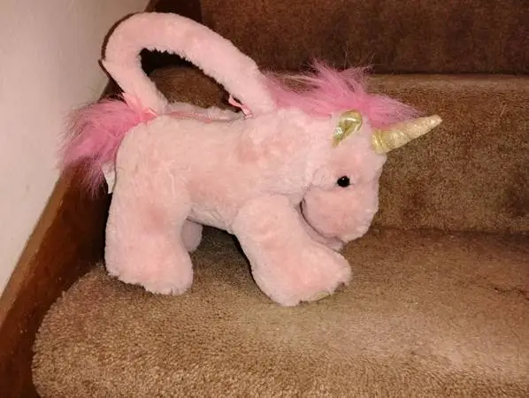 Soft, pink, plush toy purse! Like New!