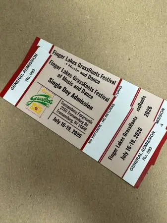 Grassroots Festival pair of tickets