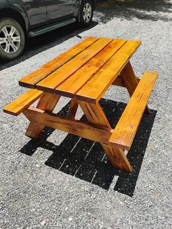 Stunning Outdoor Picnic Table Heavy Duty Burned and Treated