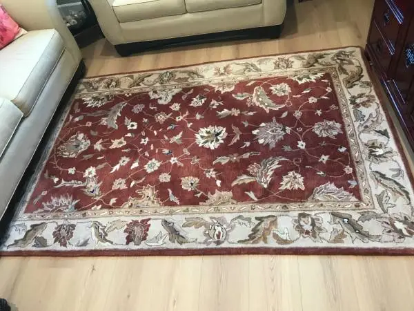 Elegant Oriental wool handcrafted area rug
