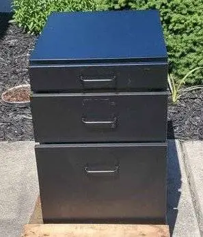 BLACK FILE CABINET
