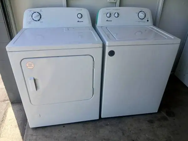 Amana top loading washer and gas dryer