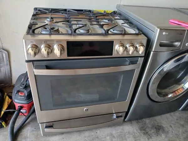 New ! Ge profile stainless steel slide in gas stove air fry