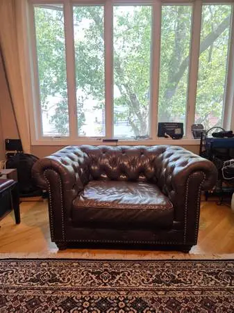 Chesterfield leather  armchair