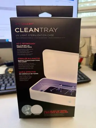 KeySmart CleanTray UV Light Sterilizer, White Brand New